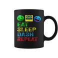 Eat Sleep Dash Repeat Video Game Geometry Video Gamer Coffee Mug