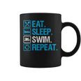 Eat Sleep Swim Repeat Swimming Swimmer For Men Coffee Mug