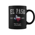 El Paso Texas Flag Sport Retrointage Tassen