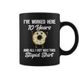 Employee Appreciation 10 Year Work Anniversary Donut Coffee Mug