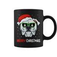 English Bulldog Merry Christmas Pajama Cute Dog Santa Hat Coffee Mug
