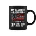 My Favorite Baseball Player Calls Me Pap American Flag Coffee Mug