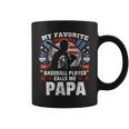 My Favorite Baseball Player Calls Me Papa Father's Day Men Coffee Mug