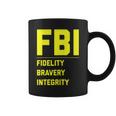 Fbi Motto Fidelity Bravery Integrity Law Enforcement Coffee Mug