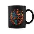 Fiery Flaming Skull Awesome Vintage Motorcycle Coffee Mug