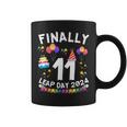 Finally 11 Leap Day 2024 44Th Leap Year Birthday Party Coffee Mug