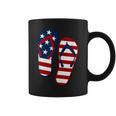 Flip Flops Red White Blue Stars & Stripes Patriotic Fun Usa Coffee Mug