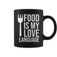 Food Is My Love Language Meme Food Is My Love Language Quote Coffee Mug