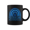 Foster Care Awareness Month Rainbow Ribbon Blue Coffee Mug