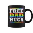 Free Dad Hugs Rainbow Lgbt Pride Month Fathers Day Coffee Mug