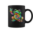 Frog Peace Sign Tie Dye Hippie Coffee Mug