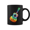 Fun Hippie Rainbow Tie Dye Acoustic Guitar Coffee Mug