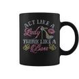 Act Like A Lady Think Like A Boss Rhinestone Woman Coffee Mug