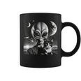 Alien And Cat Ufo Outer Space Cat Lover Kitten Coffee Mug