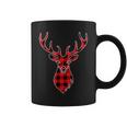 Christmas Idea Deer Red Plaid Family Matching Coffee Mug