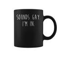 Gay Pride Sounds Gay I'm In Lgbtq Minimal Corner Print Coffee Mug