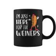 Hot Dog I'm Just Here For The Wieners Sausage Lovers Coffee Mug
