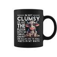 I'm Not Clumsy It's Floor Hates Me Tables Chairs Cow Coffee Mug
