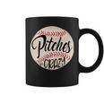 Pitches Be Crazy Crazy Baseball Mom Coffee Mug