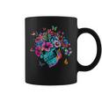 Skeleton Flowers Tulip Sugar Skull Tree Floral Rose Coffee Mug