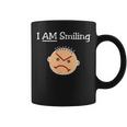 I Am Smiling Grouchy Angry Crabby Guy Dark Color Coffee Mug