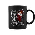 Snowman Let It Snow Snowflakes Merry Christmas Coffee Mug