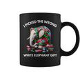 White Elephant Wrapped Elephant Dumb Coffee Mug