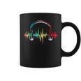 Gamer Heartbeat Colorful Headphones Video Games Gaming Coffee Mug