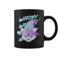 Gato Bruja Gótico Pastel Kawaii Gradiente Estético Pastel Taza de café