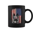 German Shepherd Usa Flag Sunglasses 4Th Of July Dog Lovers Coffee Mug