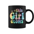 This Girl Glows For & Girls Tie Dye 80S Themed Coffee Mug