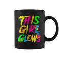 This Girl Glows Cute Girls Tie Dye Party Team Coffee Mug