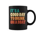 Good Day To Drink On Boat Retro Pontoon Boater Dad Women Coffee Mug