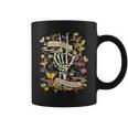 Good Energy Is Contagious Skull Skeleton Wild Flower Mental Coffee Mug