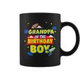 Grandpa Of Birthday Astronaut Boy Outer Space Theme Party Coffee Mug