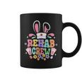 Groovy Rehab Crew Rehab Nurse Bunny Ear Flower Easter Coffee Mug