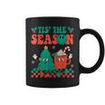 Groovy Tis The Season Christmas Hippie Hot Cocoa Pine Tree Coffee Mug