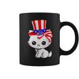 Happy July 4Th Usa Flag Cat Dad-Dy Mom-My Boy Girl Coffee Mug