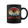 Happy Totality Solar Eclipse Awesome Birthday April 8 2024 Coffee Mug