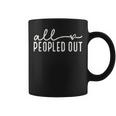 Heart Vintage Retro All Peopled Out Coffee Mug