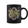 Hippie Peace Love Flower Power Retro Festival Protest Coffee Mug