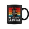 Horse Lover Equestrian Therapist Eats Hay Horse Coffee Mug