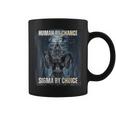 Human By Chance Sigma By Choice Cool Wolf Meme Coffee Mug