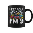 I'm 9 Bday Race Car Party Cute 9Th Birthday Boys Race Car Coffee Mug