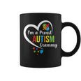 I'm A Proud Autism Grammy Love Heart Autism Awareness Puzzle Coffee Mug