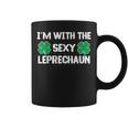 I'm With The Sexy Leprechaun St Patrick's Day Clover Coffee Mug