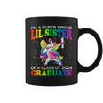 I'm A Super Proud Lil Sister Of A Class Of 2024 Graduate Coffee Mug