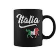 Italia Flag Horse Italian Italy Vintage Distressed Fade Coffee Mug