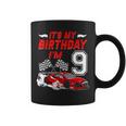 It's My 9Th Birthday Boy Race Car Racing 9 Years Old Coffee Mug