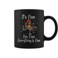 It's Fine I'm Fine Everything Is Fine Chicken Coffee Mug